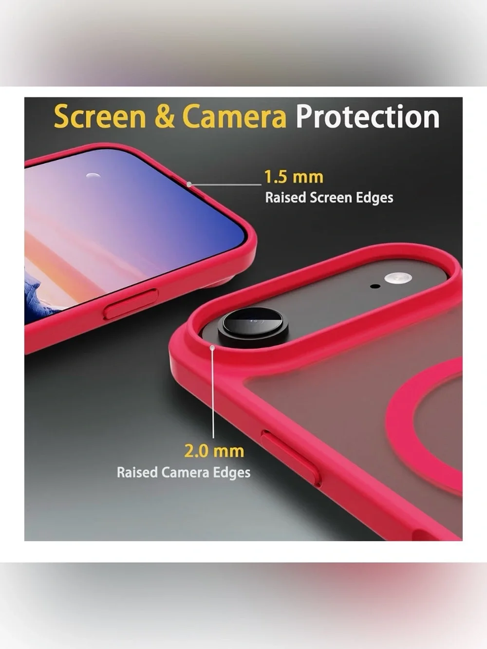 Magnetic Pink MagSafe-Compatible Protective Phone 17 Air Case